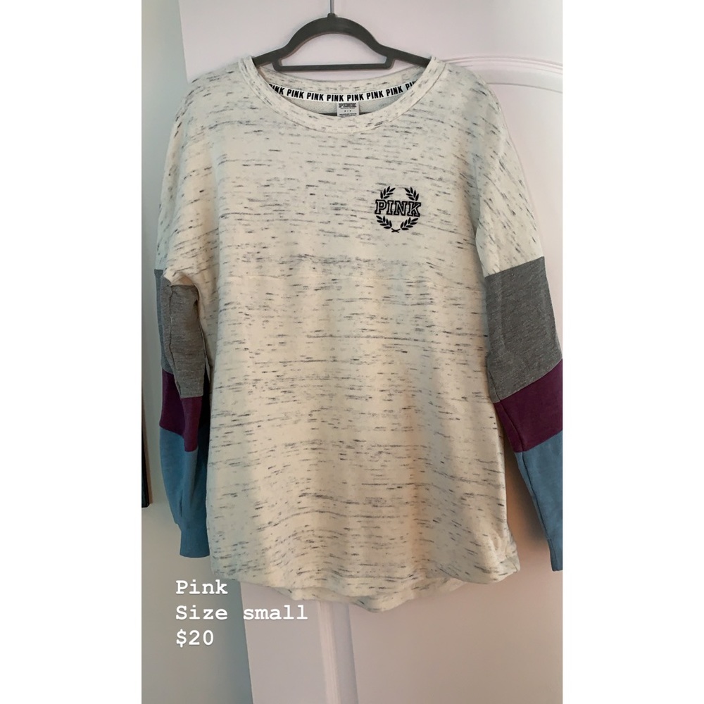 Pink sweatshirt— size small but runs big